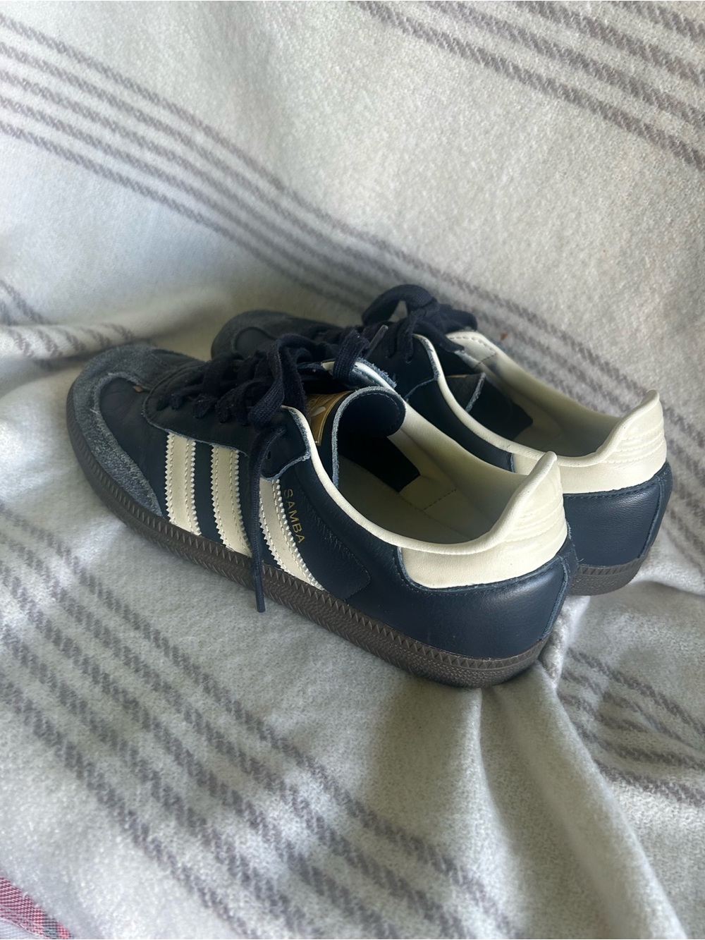 adidas Kids Navy and White Samba Sneakers